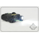 AN/PEQ15 Upgrade Version V2 - bílá LED svítilna + zelený laser s IR krytkami + IR přísvit, černý