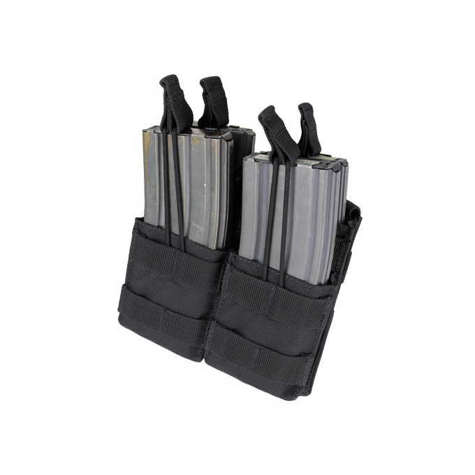 Double Stacker Open-Top M4 Mag Pouch Black