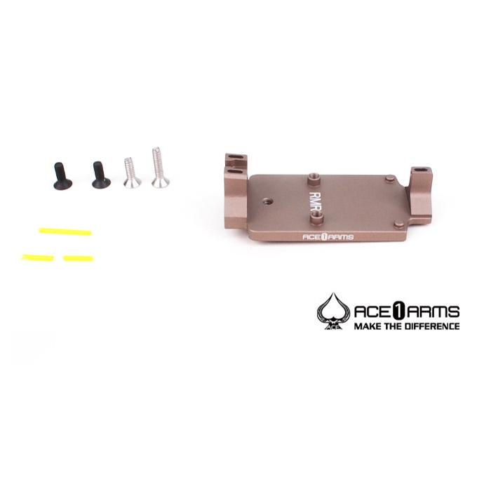 ACE 1 ARMS Fiber Back Up Sight Base for Marui / WE M1911 Gas BlowBack Pistol ( Dark Earth )