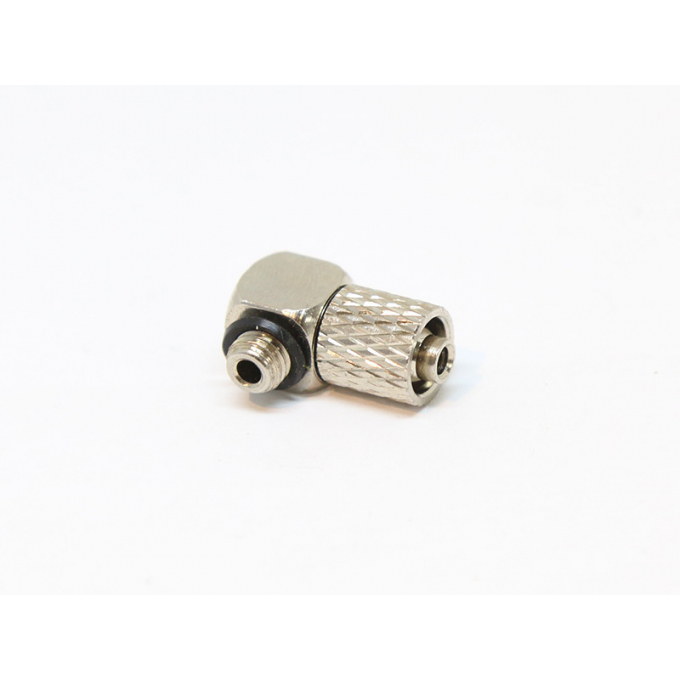 Direct Screwdriving coupling for 6mm hose - right angle - with male thread M5