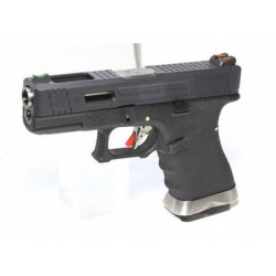 R19 (G003WET-5) Gen4 T5, metal slide, silver barrel, GBB, black