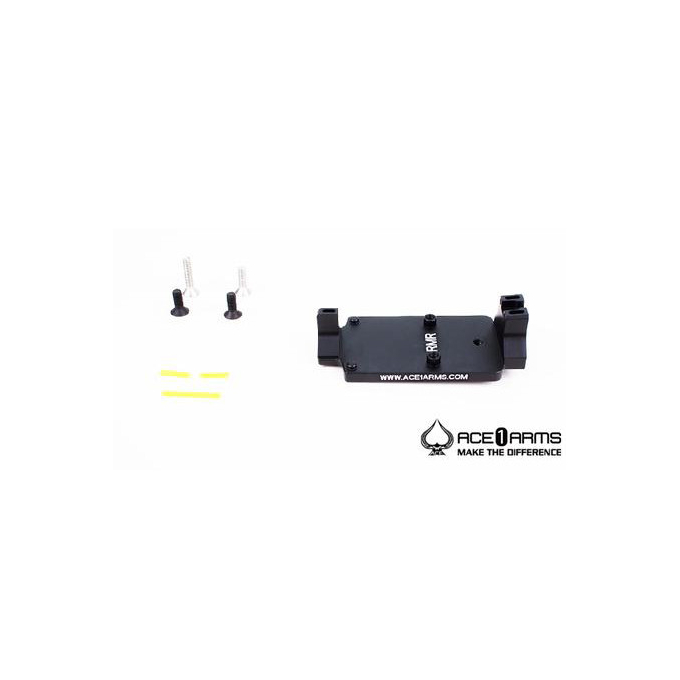 ACE 1 ARMS Fiber Back Up Sight Base for Marui / WE / KJ G-Series Gas BlowBack Pistol ( Black )