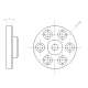 Spare rubber pad for the spring sniper rifles pistons - diameter: 19.4mm