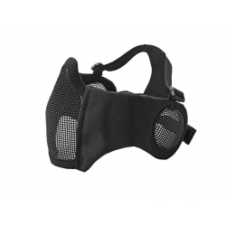ASG Metal mesh mask with cheek pads and ear protection, BLACK