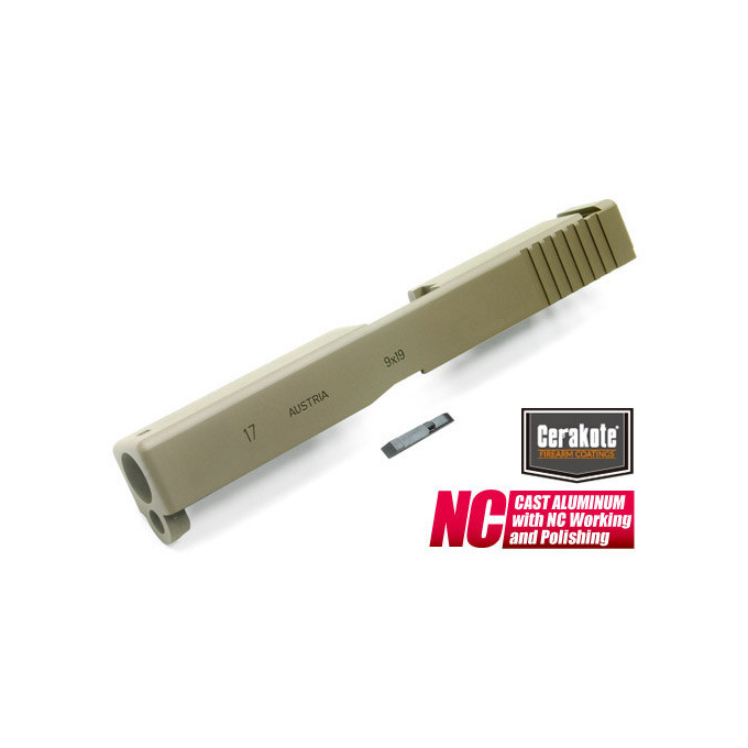 Aluminum Slide for MARUI GLOCK-17 (CERAKOTE FDE)