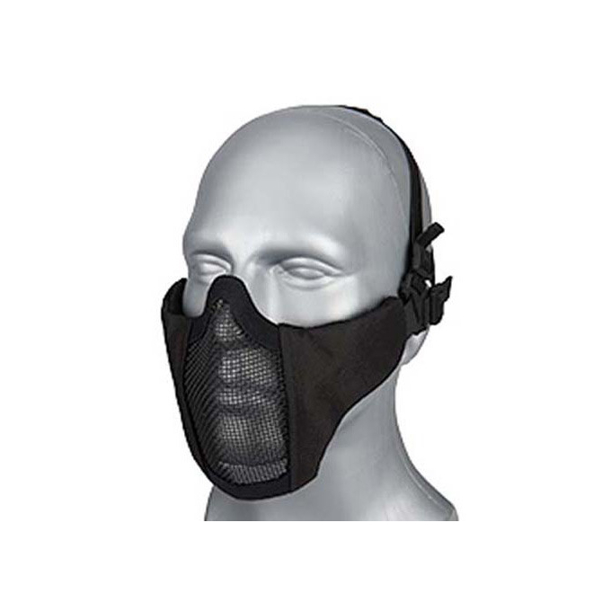 WST airsoftová ochranná maska ​​STEEL MESH - Čierna