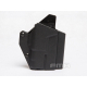 Opaskové plastové pouzdro - holster pro Glock se svítilnou, krátké, černé