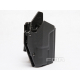 Opaskové plastové pouzdro - holster pro Glock se svítilnou, krátké, černé