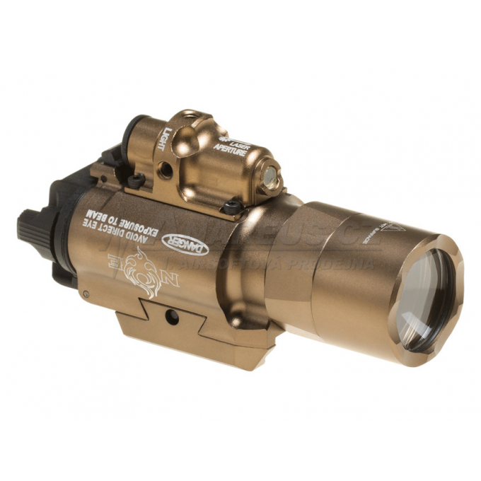 LED svítilna X400U s laserem - písková