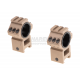 Top Rail 25.4mm / 30mm Mount Rings - TAN