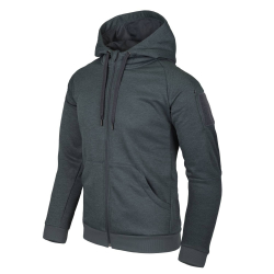 URBAN TACTICAL HOODIE (FullZip)® - Melange Black / Grey