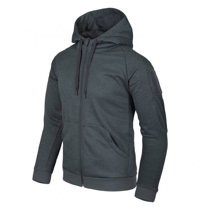 URBAN TACTICAL HOODIE (FullZip)® - Melange Black / Grey