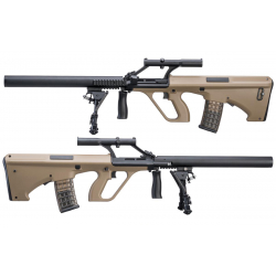 Steyr Aug + tlumič + optika + dvojnožka (SW-020-AM) - pískový