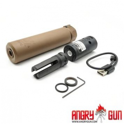 Nasvětlovací tlumič QD SOCOM556 (-14mm levotočivý), FDE (FULL MARKING)