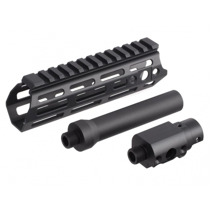 Action Army CNC M-LOK Handguard Set with Barrel for AAP-01 - Black