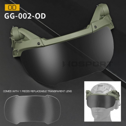 Tactical helmet outer suspension flip goggles - Black