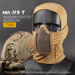 Shadow Balaclava with Steel Half Fighter Face Mask ( BK )