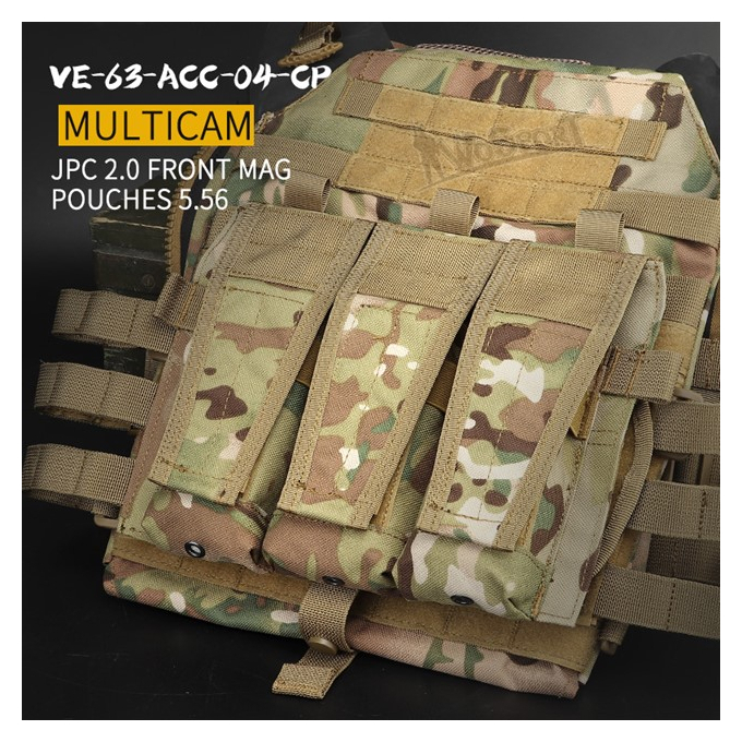 JPC vest 2.0 front accessory package 5.56 triple package - Multicam