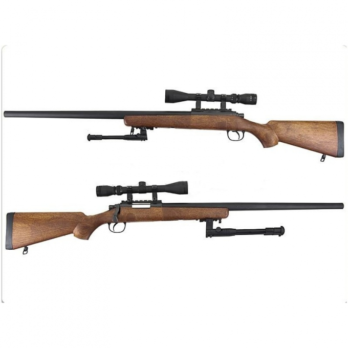 MB03D Sniper - imitace dřeva + optika + dvojnožka