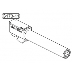 Vnější hlaveň ocelová pro GHK Glock 17 ( G173-11 )
