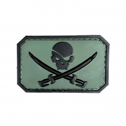 Patch PVC 3D SEAL TEAM, black/green