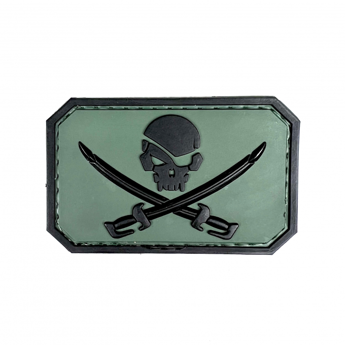 Patch PVC 3D SEAL TEAM, černozelený