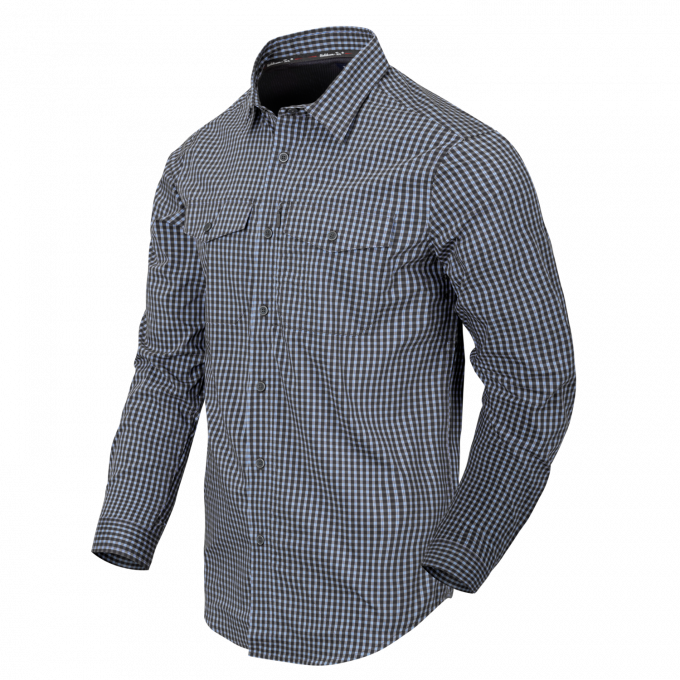 Košile COVERT dlouhý rukáv - Phantom Grey Checkered