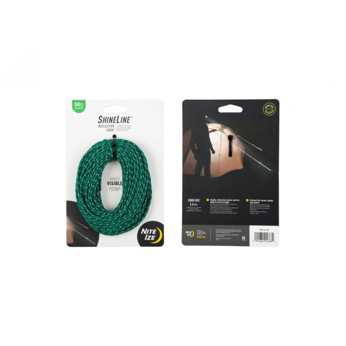 SHINELINE™ REFLECTIVE CORD, green - 1524cm / 50 ft