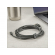 GEAR TIE® REUSABLE RUBBER TWIST TIE™ (2pcs), Charcoal - length 6"