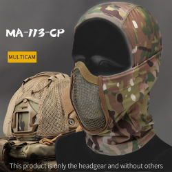 Shadow Balaclava with Steel Half Fighter Face Mask ( BK )