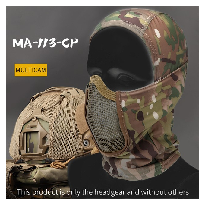 Kukla Shadow se síťovanou ochrannou maskou, černá