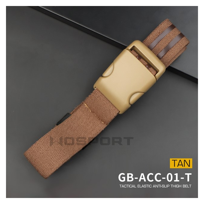 Tactical Elastic Anti-slip Thigh Belt - BLACK