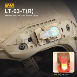 Helmet rail tactical signal light - Black (red light)