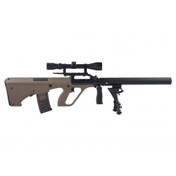 Steyr Aug + tlumič + dvojnožka (SW-020-BM) - zelený