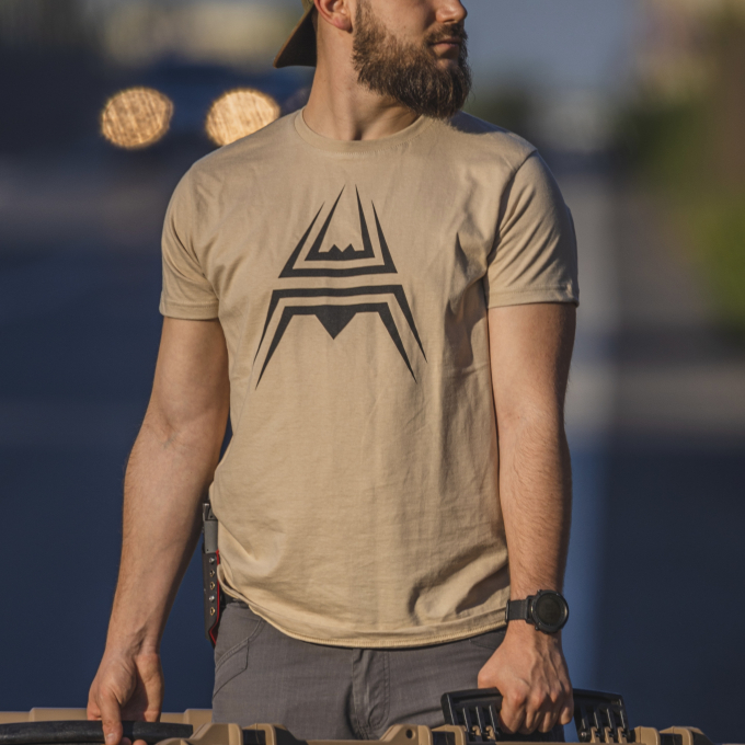 T-Shirt ANAREUS Spider logo - SAND