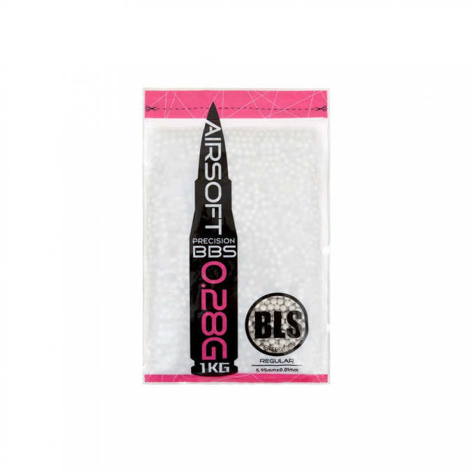 BLS airsoftové kuličky PRECISION 0,28g, 3500 BBs (sáček) - Bílá