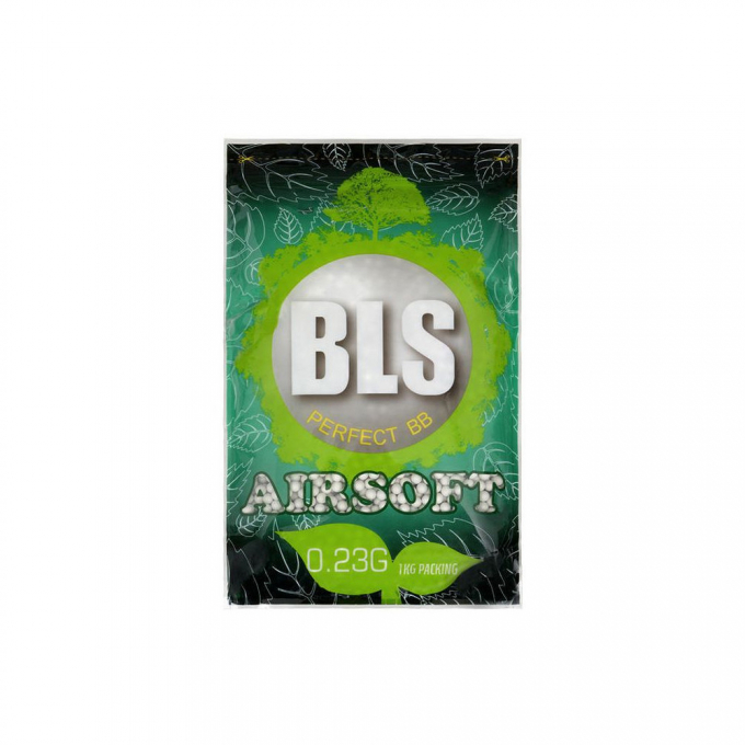 BLS airsoftové guličky BIO 0,23g, 4300 BBs (vrecko) - Biela