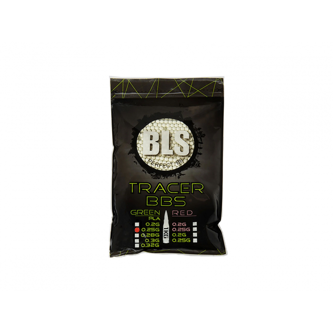 BLS airsoftové nasvětlovací kuličky BIO TRACER 0,25g, 4000 BBs (sáček) - Zelená