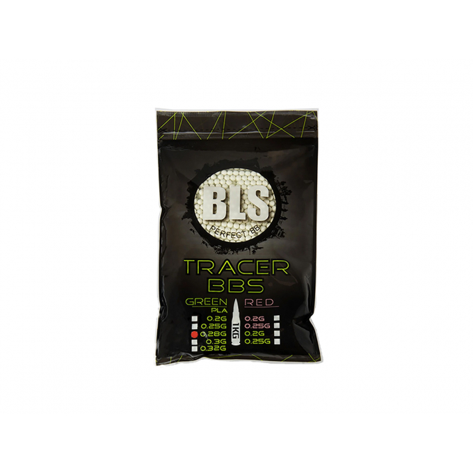 BLS airsoftové nasvětlovací kuličky BIO TRACER 0,28g, 3500 BBs (sáček) - Zelená