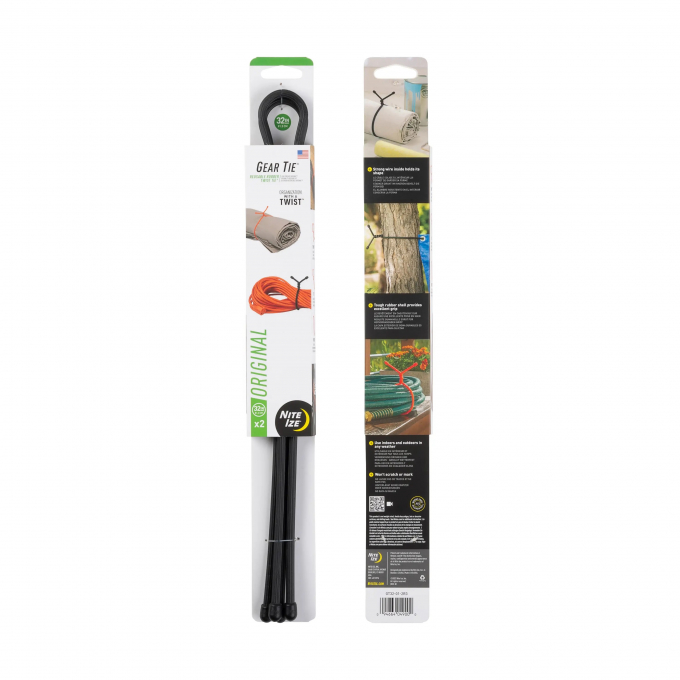 Vázací drát Gear Tie, černý - délka 32"