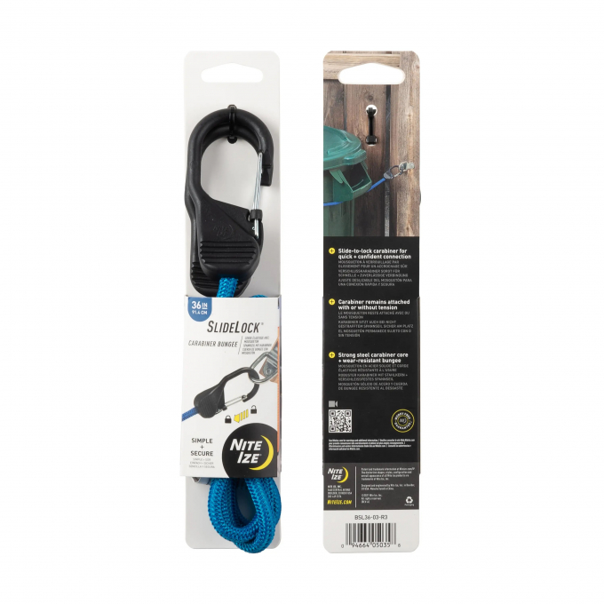 SlideLock® Carabiner Bungee- blue