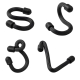 Gear Tie® Bendable S-Hook - black