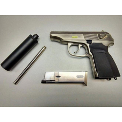 WE Makarove Gas Blowback Pistol ( silver )