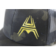 Retro Trucker Cap ANAREUS Spider logo yellow - Multicam BLACK®