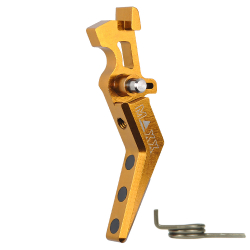Hliníková CNC SPEED spoušť pro M4/M16 - TYPE A, žlutá