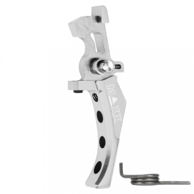 Hliníková CNC Advanced spoušť pro M4/M16 - TYPE D, stříbrná