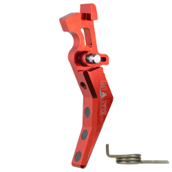 Hliníková CNC SPEED spoušť pro M4/M16 - TYPE B, červená