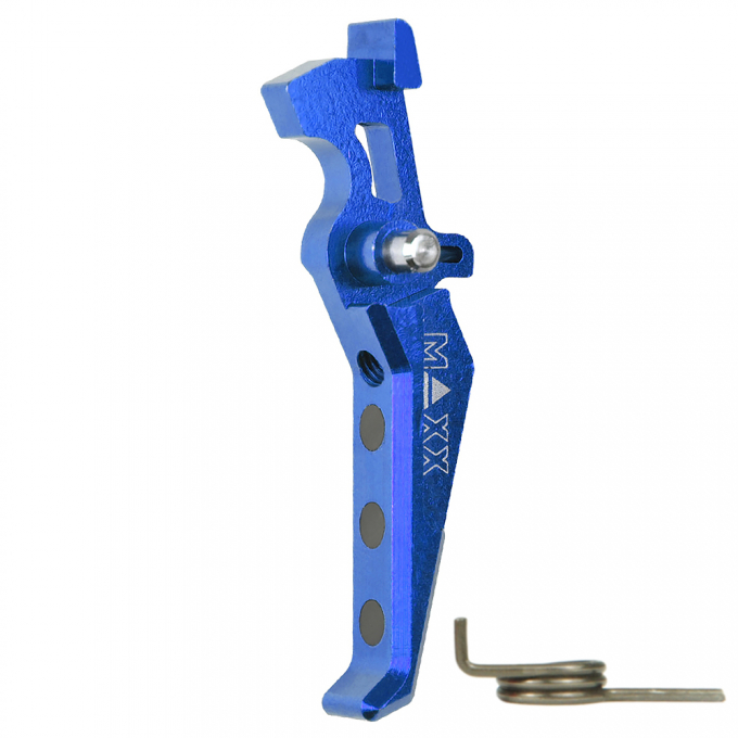 CNC Aluminum Advanced Speed Trigger (Style E) (Blue) for M16 AEG Series