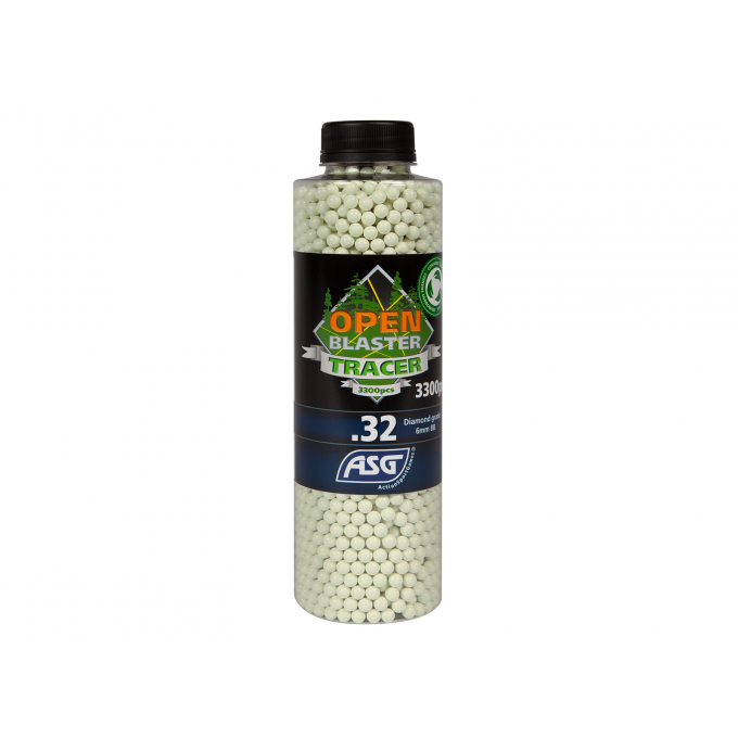 Open Blaster Tracer fluorescentní kuličky 0,32g 3300bb, zelené