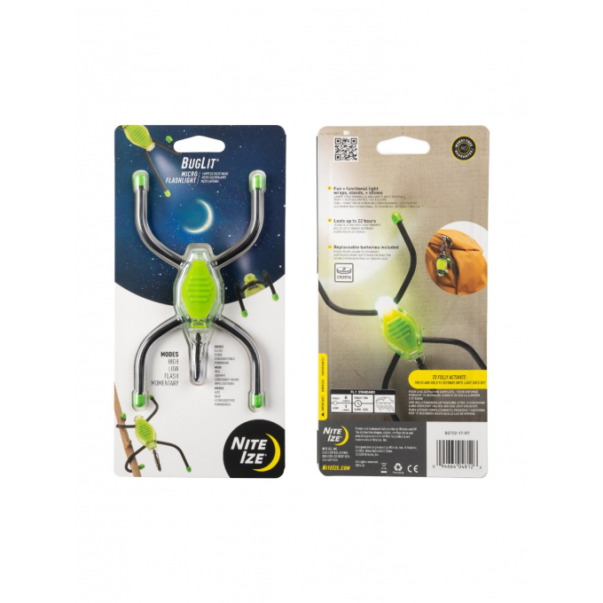 Mikro svítilna Nite Ize Buglit® - Lime Black
